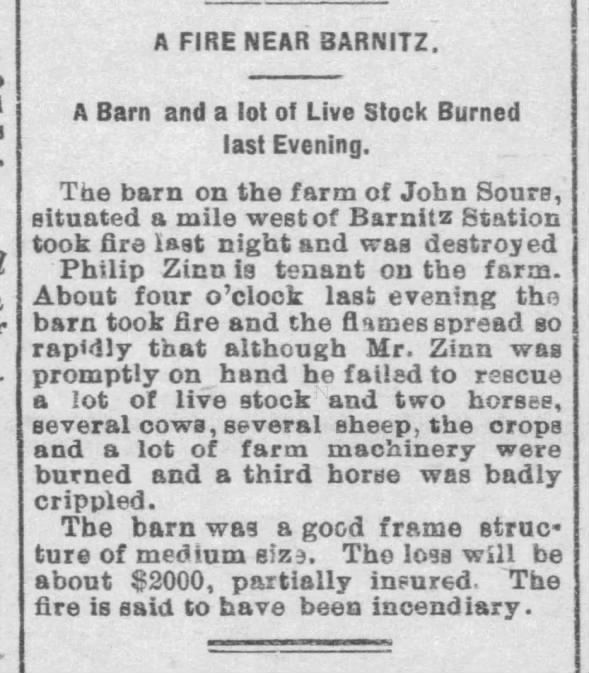 Clipping from The Sentinel